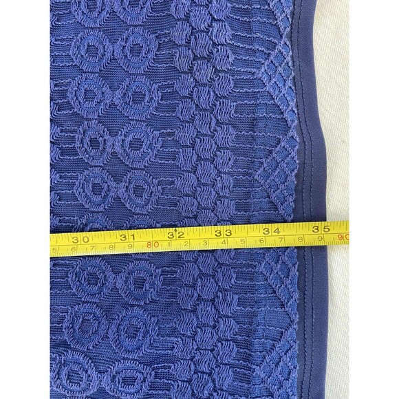 Rabbit Rabbit Rabbit Size M Blue Lace Overlay Dress Wedding Guest Stretch Party - Picture 7 of 8